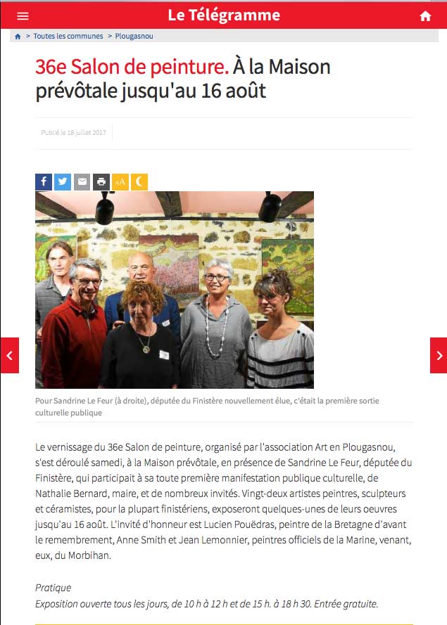 telegramme vernissage